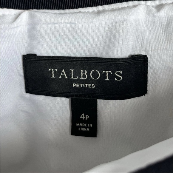 Talbots Skirt Sz 4P Petite Daisy Embellished Pleated Flared Lined 3D Floral EUC - Picture 3 of 14